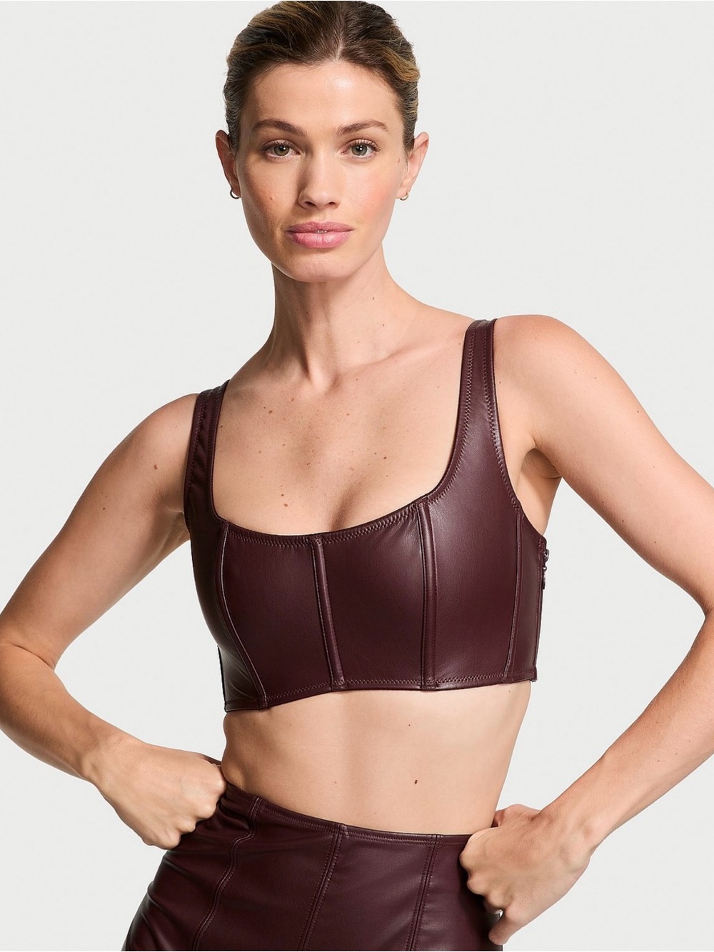 Victoria’s Secret Faux Leather Mini Corset Top
